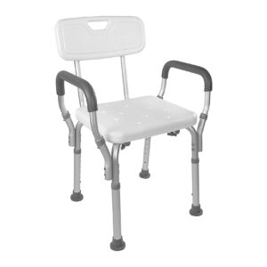 Aluminium Shower Chair with Back & Arm Rest