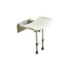 Aluminium Wall Mounted Shower Chair with Adjustable Legs