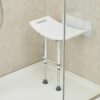 Aluminium Wall Mounted Shower Chair with Adjustable