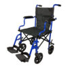 Ultra Light Aluminium Foldable Wheelchair (Blue)