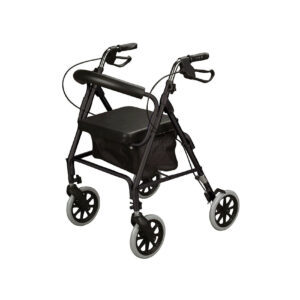 Ultra Lightweight 4 Wheeled Rollator/Mobility Walker (Black)