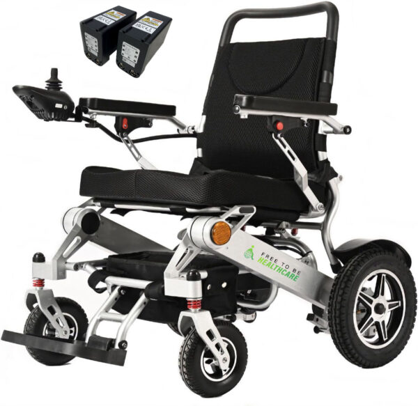 Manufacturer Refurbished - Lightweight Aluminium Folding Electric Wheelchair/Powerchair 24kg (With 2x Battery)