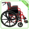 Lightweight Folding Wheelchair Red